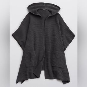 Aerie hooded sweater poncho